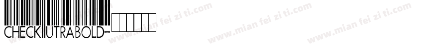 check utrabold字体转换